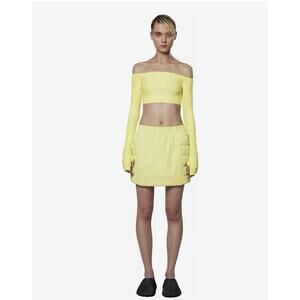 RAINS Skirt Mini Loop Puffer Skirt Straw Yellow Trendy Sabrina Carpenter L